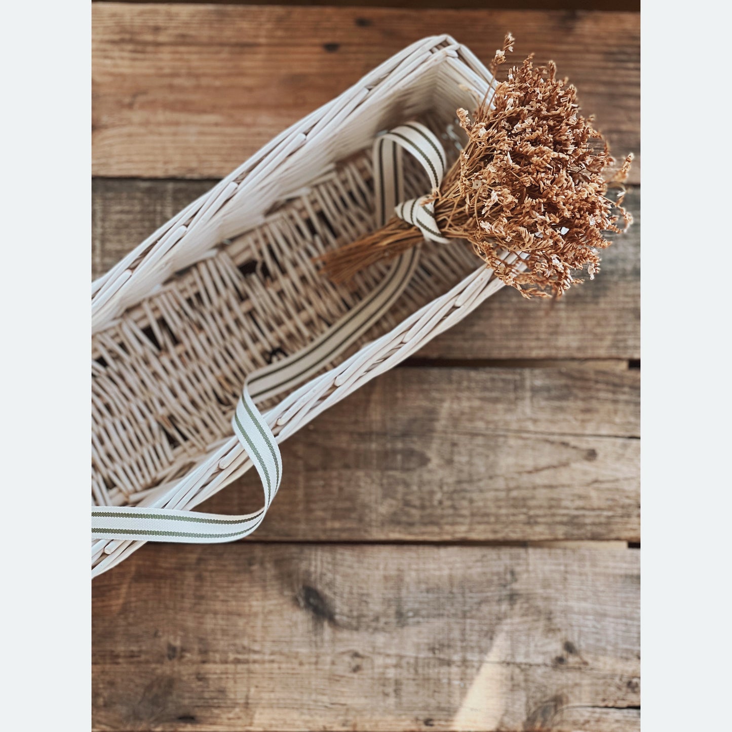 Vintage White Bread Basket