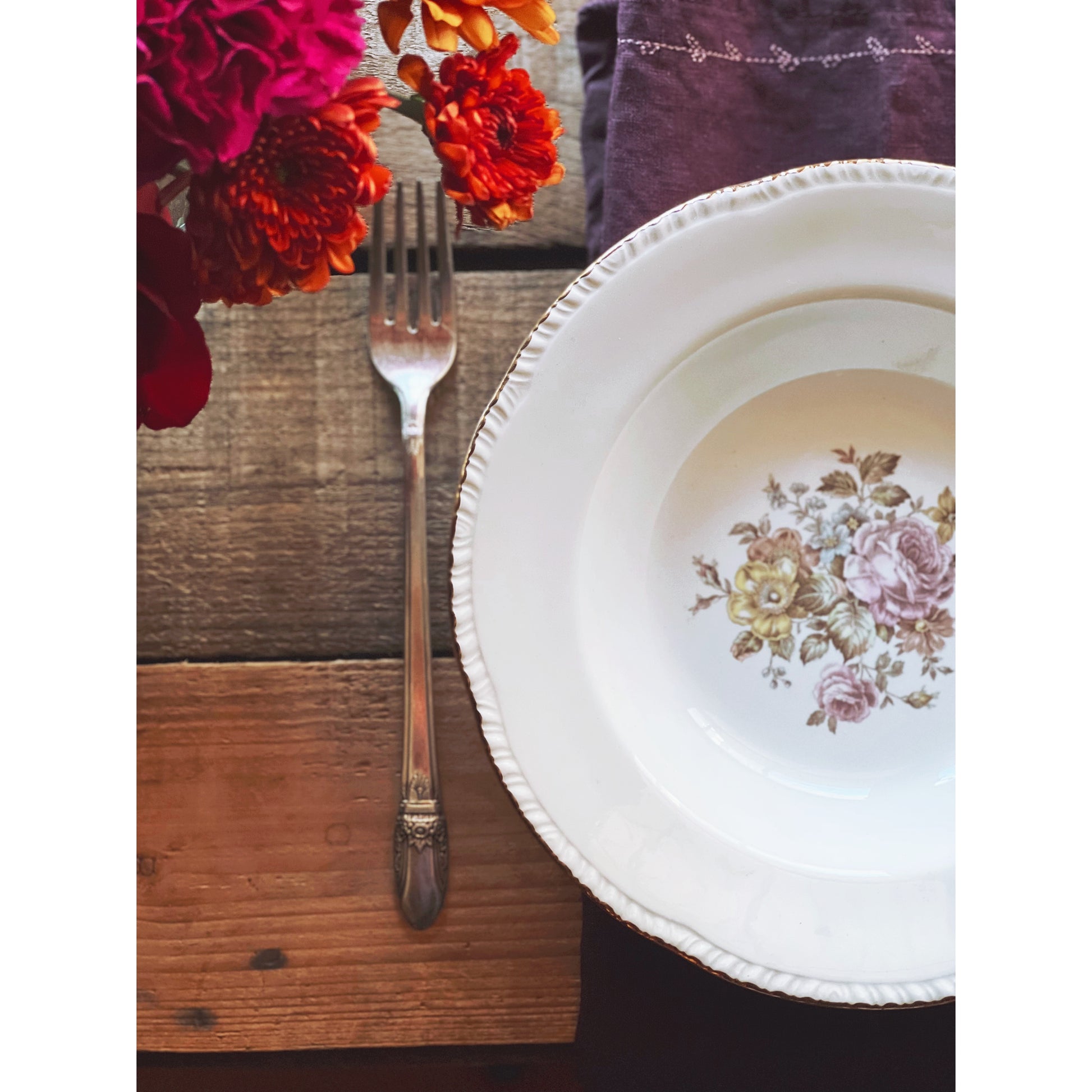 Rogers First Love Silver Plate Grille Fork