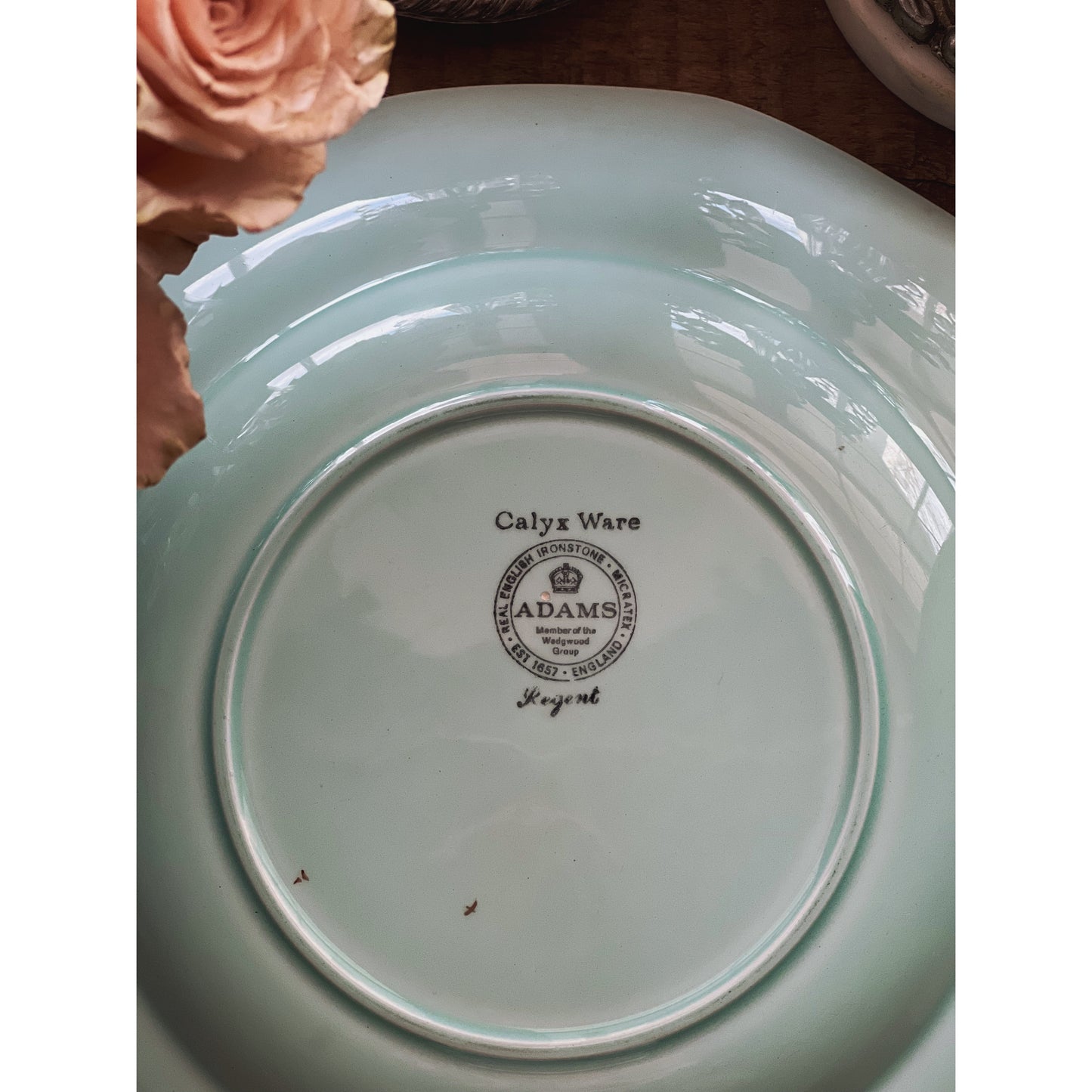 Vintage Adams Regent Calyx Ware Hand Painted Dinner Plate