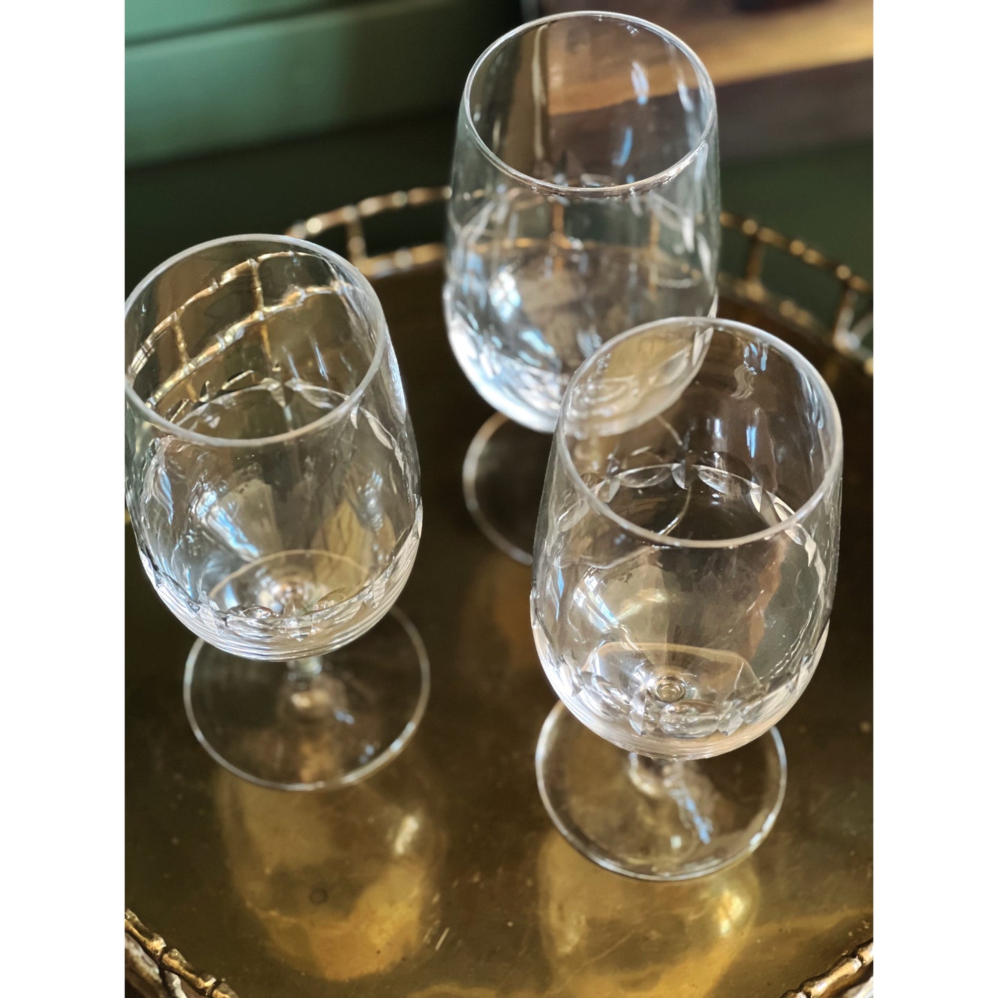 Cut Glass Water Glass / Iced Tea Glass / Wine Glass