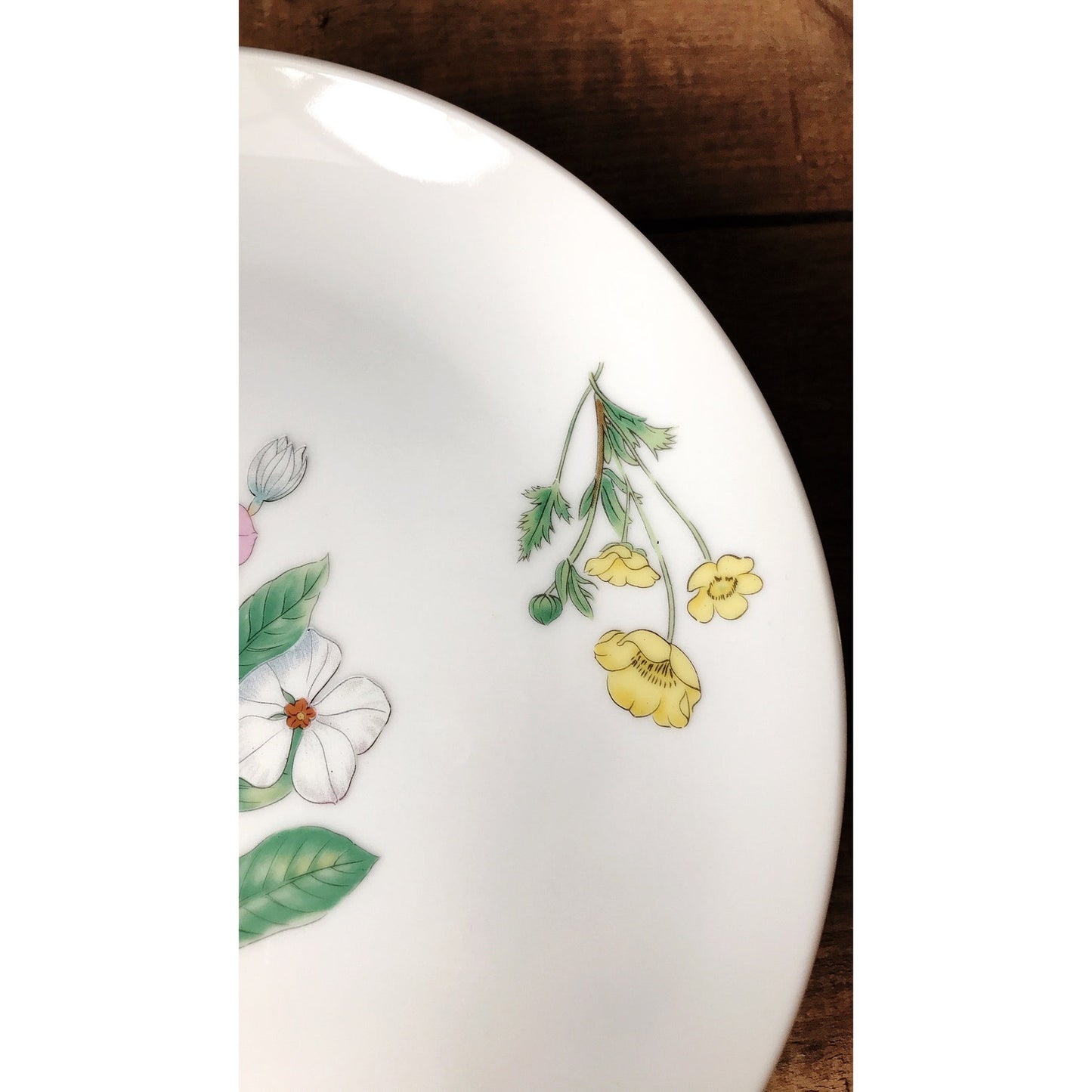 Vintage Set of 4 Shafford Japan Jardin Des Fleurs Salad Plates / Dessert Plates