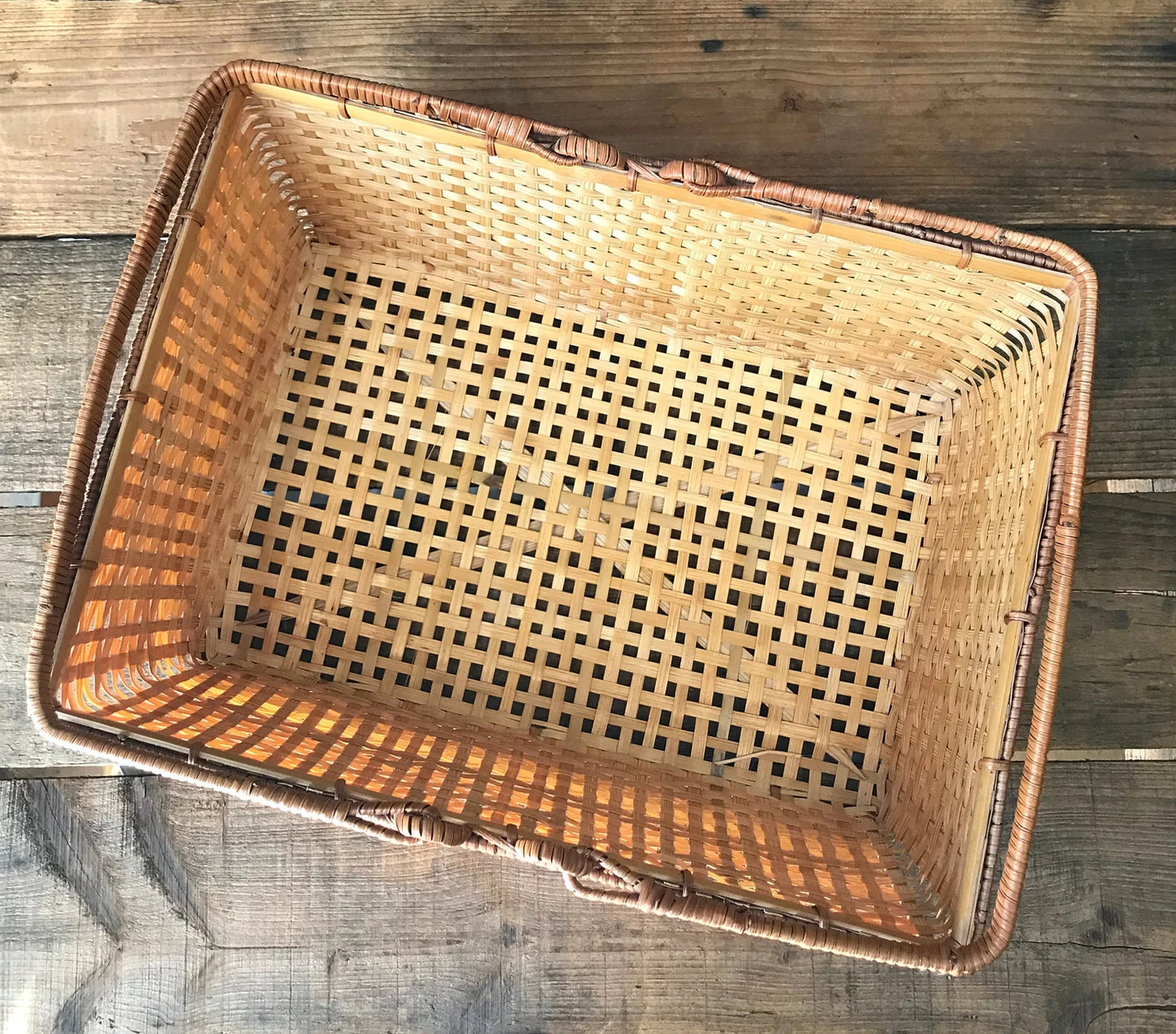 Lightweight Square Basket with Handles