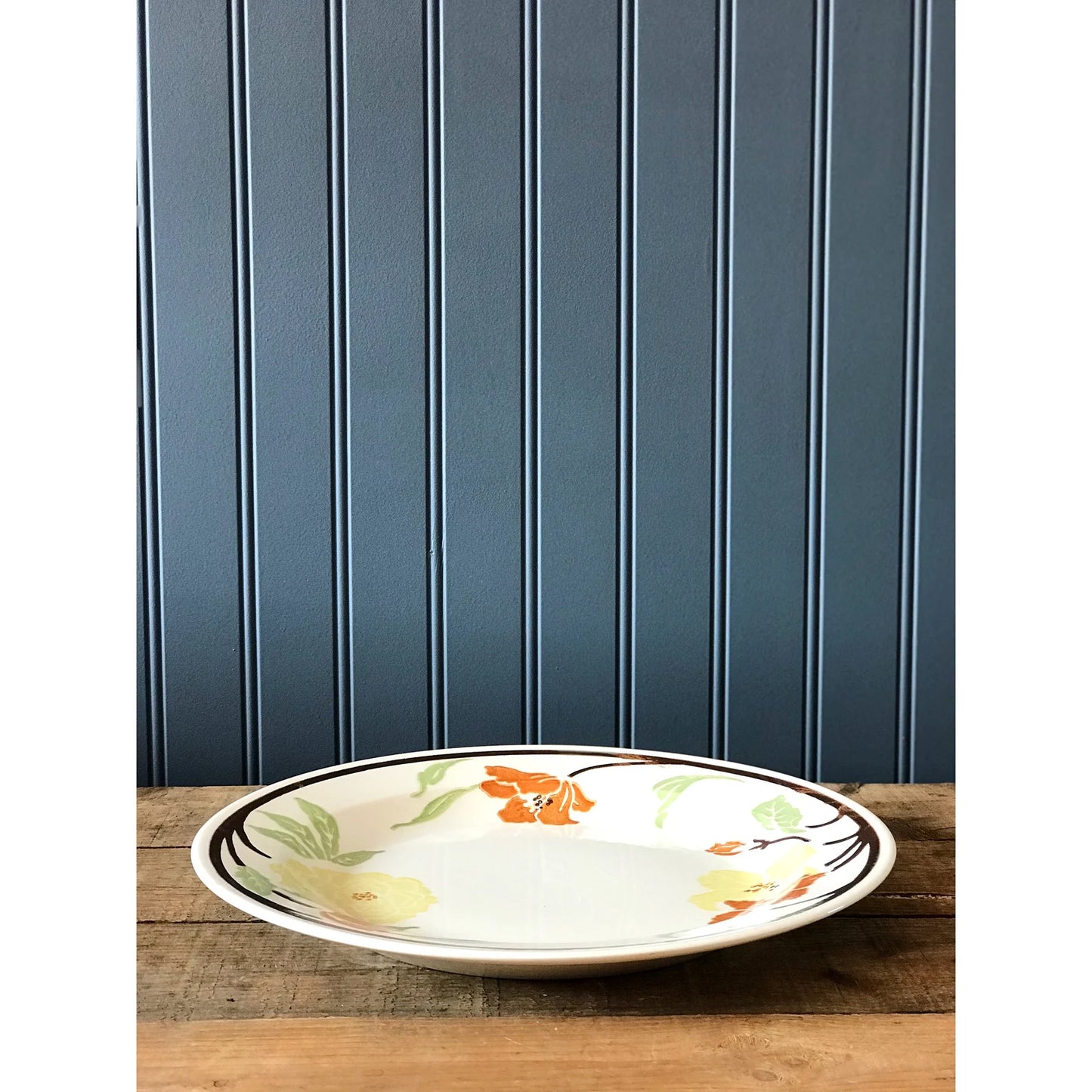 Vintage Floral Chop Plate / Round Platter