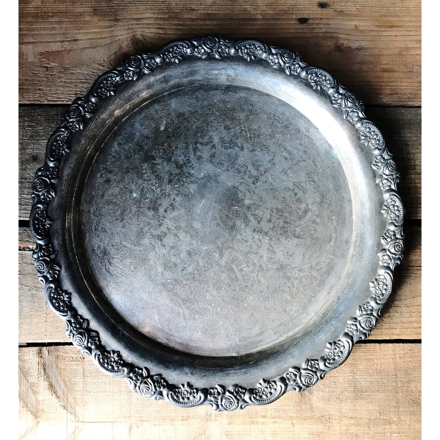 Oneida Du Maurier Silver Plated Round Tray