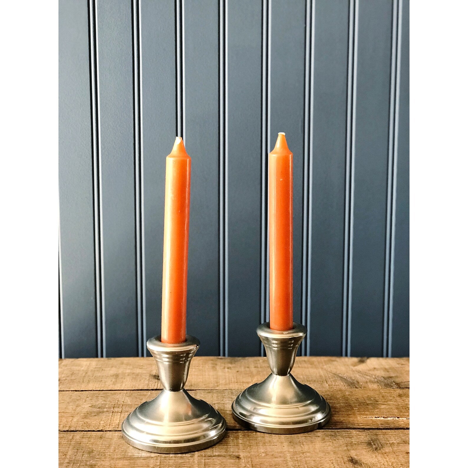Pair of Vintage Silver FB Rogers Pewterlite Candlesticks