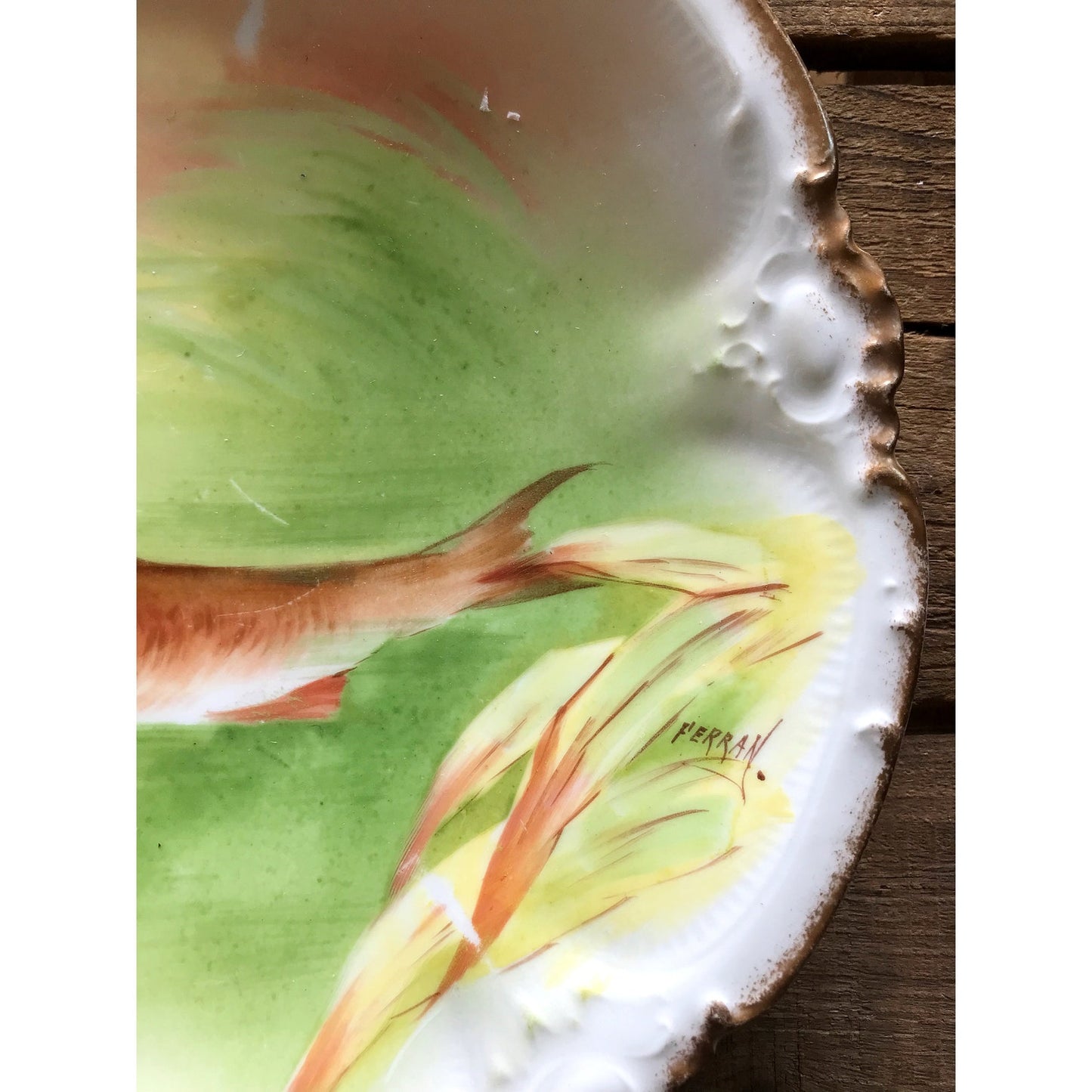 Coronet Limoges Pair of Signed Fish Plates