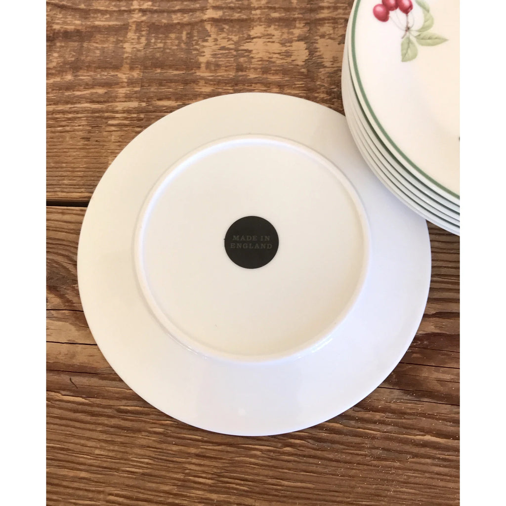 Vintage Set of 4 Fruit Design Bread & Butter Plates