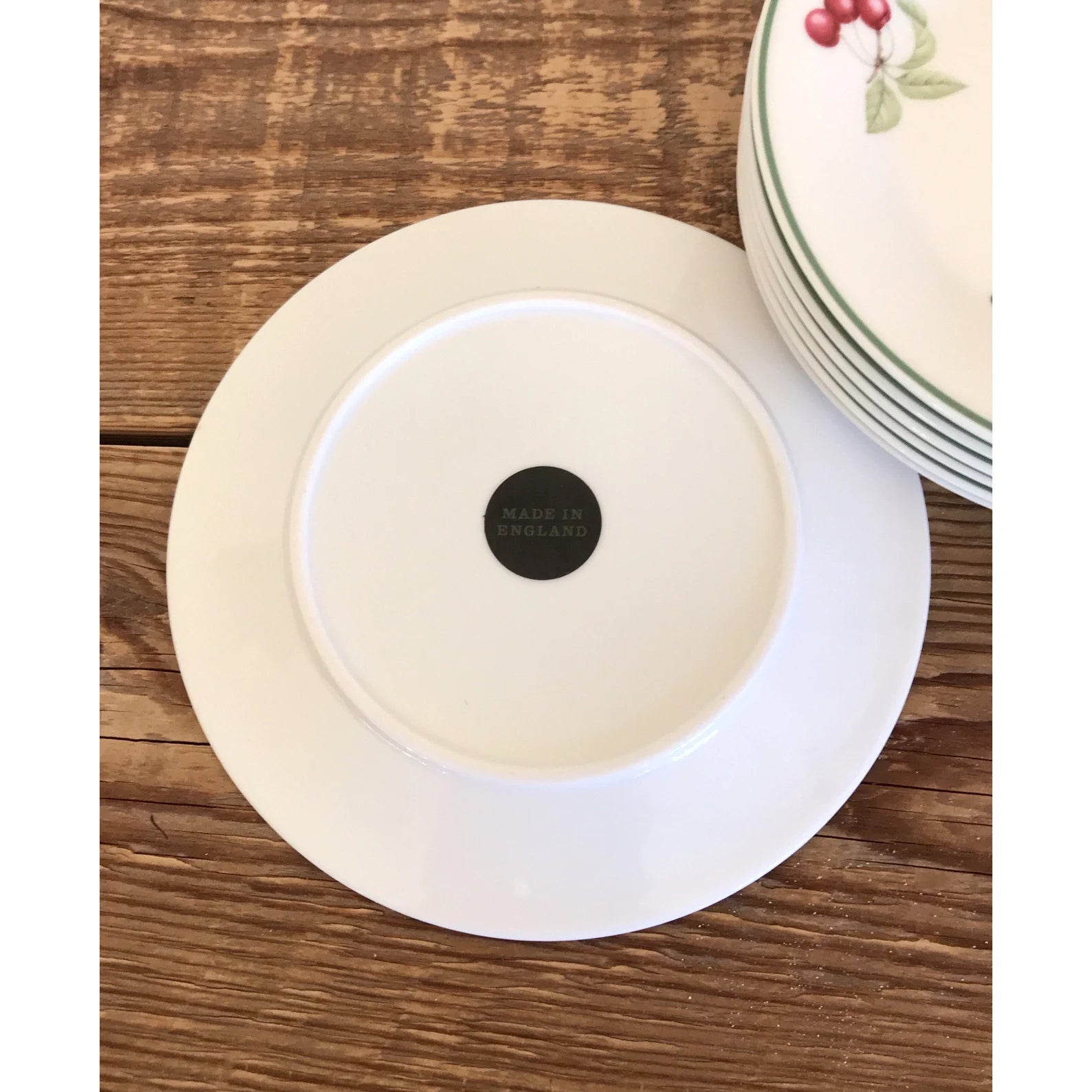 Vintage Set of 4 Fruit Design Bread & Butter Plates