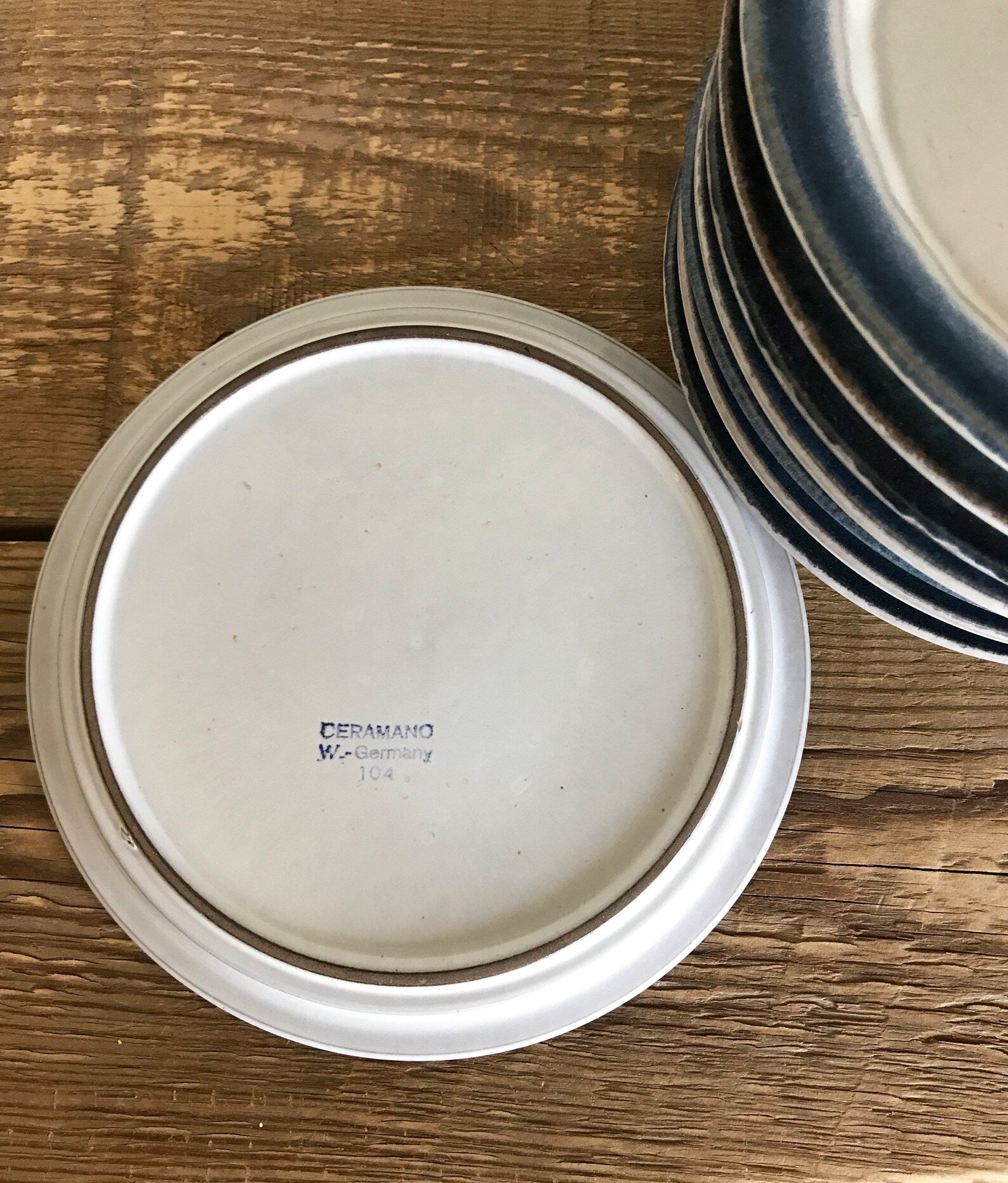 Vintage Ceramano West German Aquarius Salad Plate / Dessert Plate