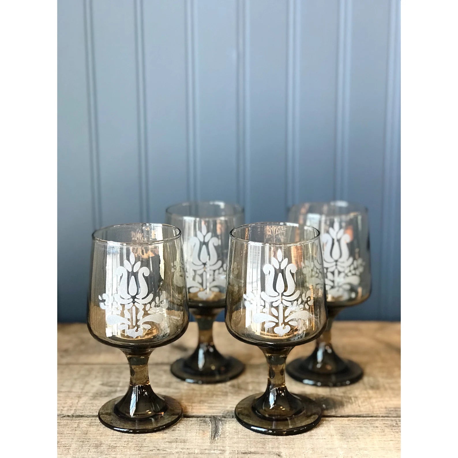Set of 4 Vintage Pfaltzgraff Village Wine Glasses