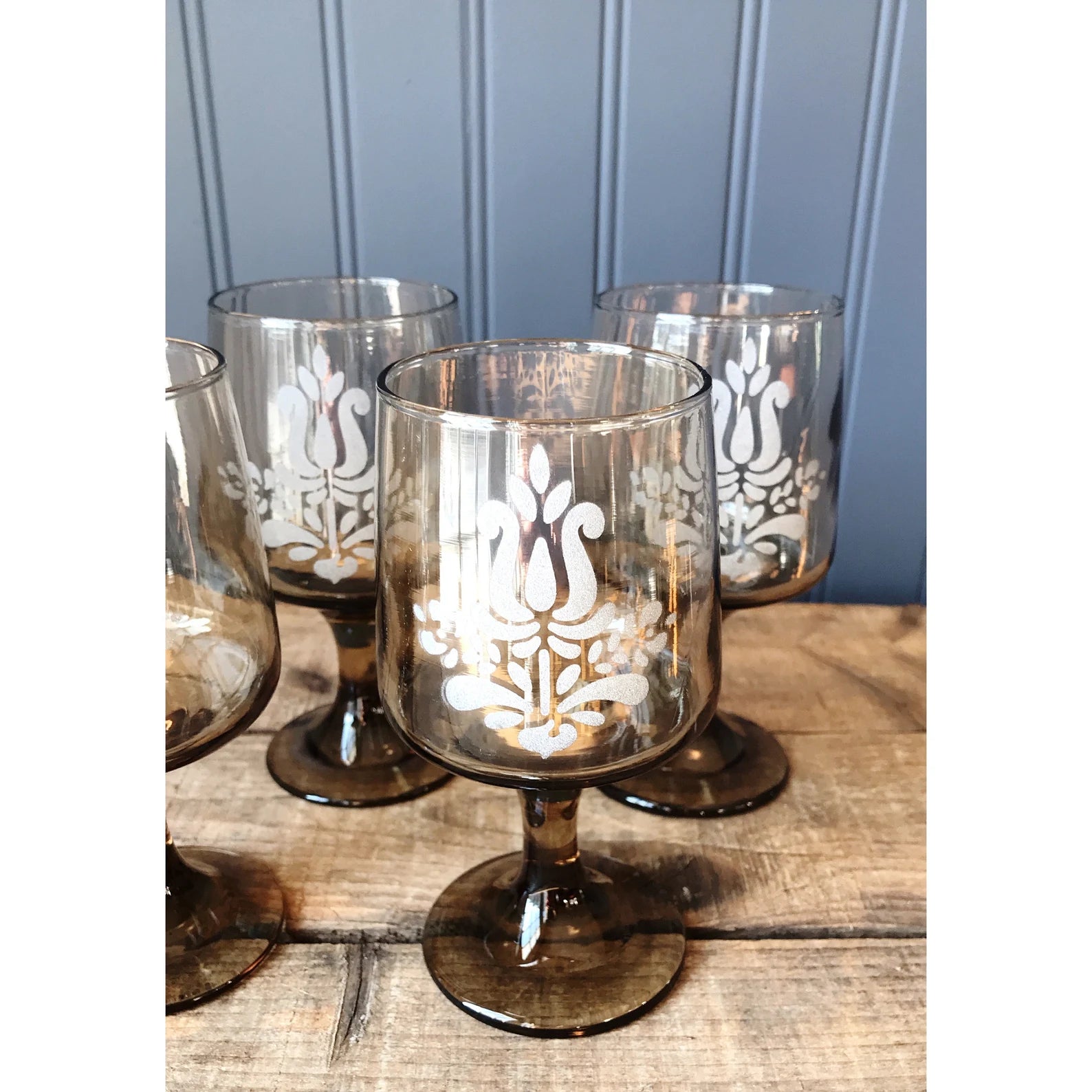 Set of 4 Vintage Pfaltzgraff Village Wine Glasses