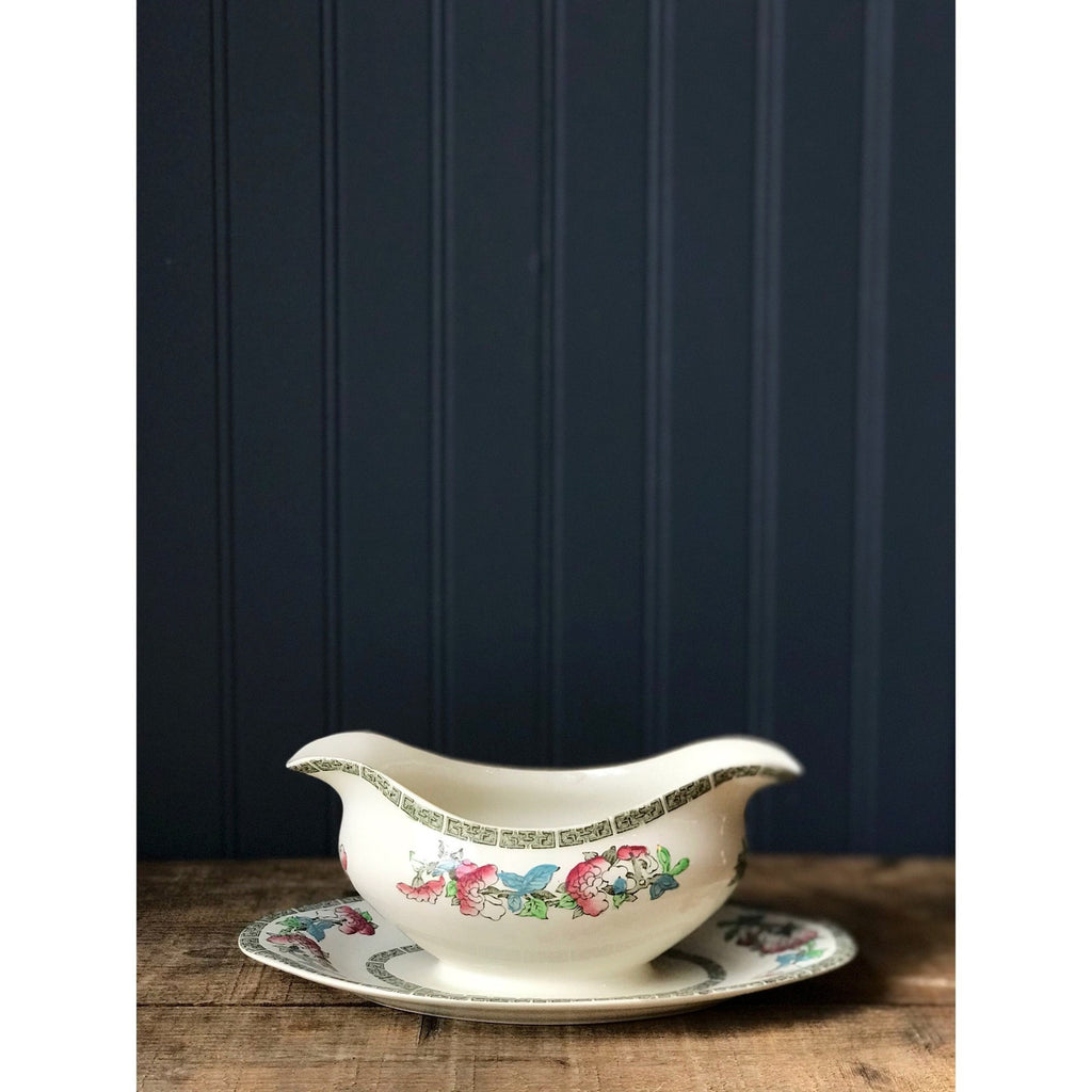 Vintage Johnson Brothers England Indian Tree Gravy Boat