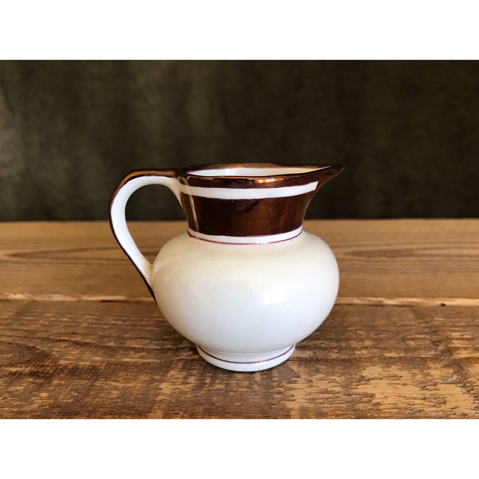 Vintage Grays' Pottery Small Copper Lustreware Pitcher / Individual Creamer