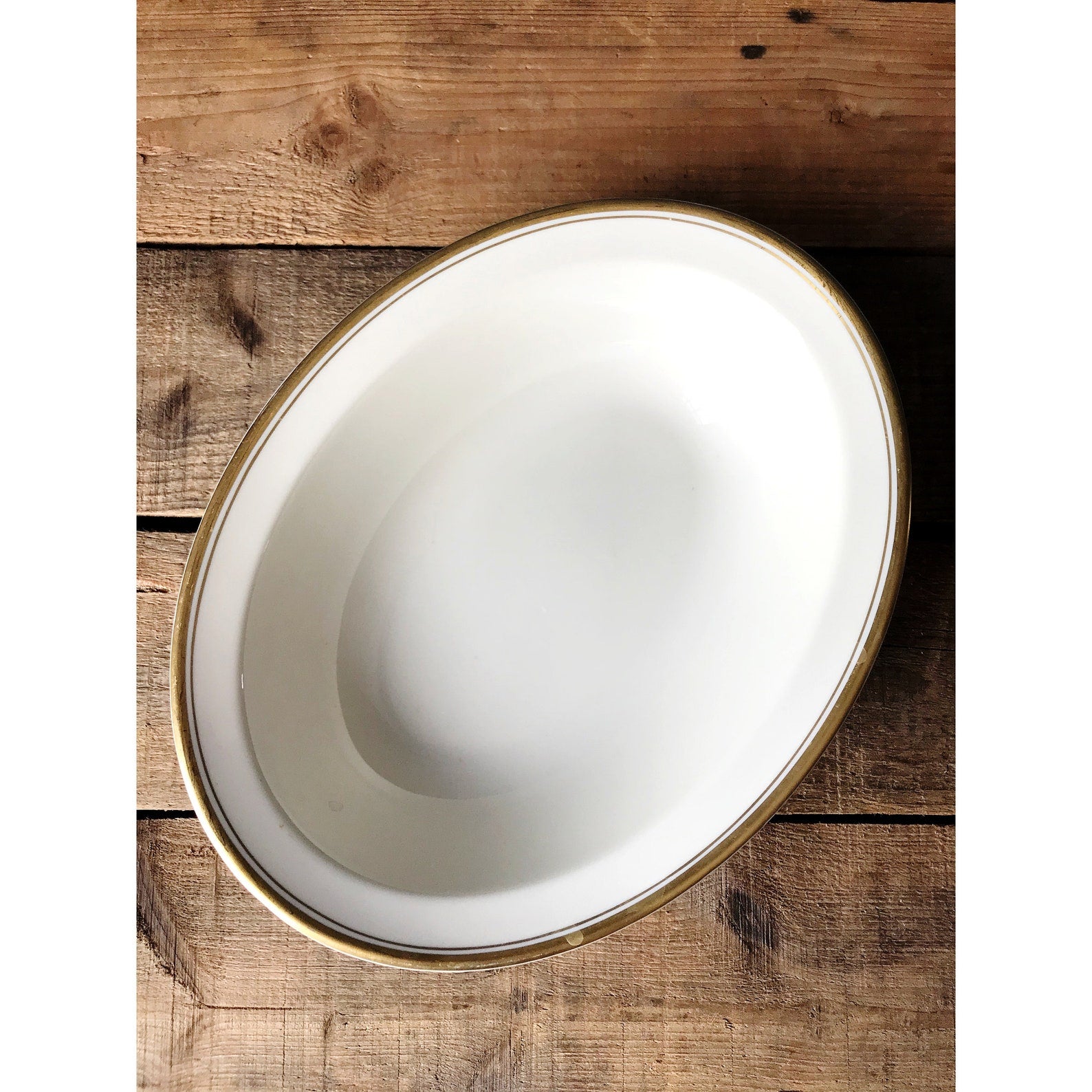 Vintage Syracuse China Monticello Old Ivory Oval Serving Bowl / Oval Vegetable Bowl