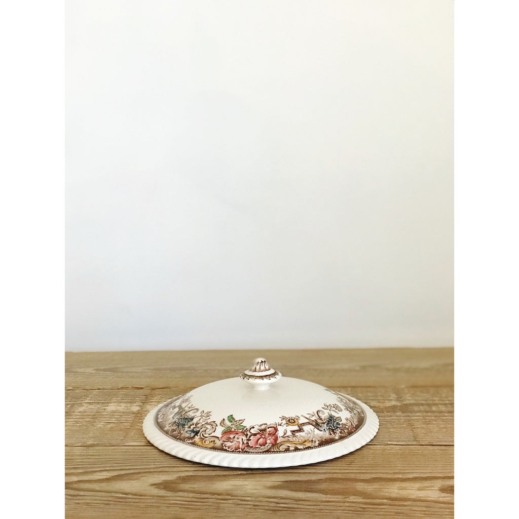 Vintage Johnson Brothers Devonshire Ironstone Lid for Round Vegetable Bowl