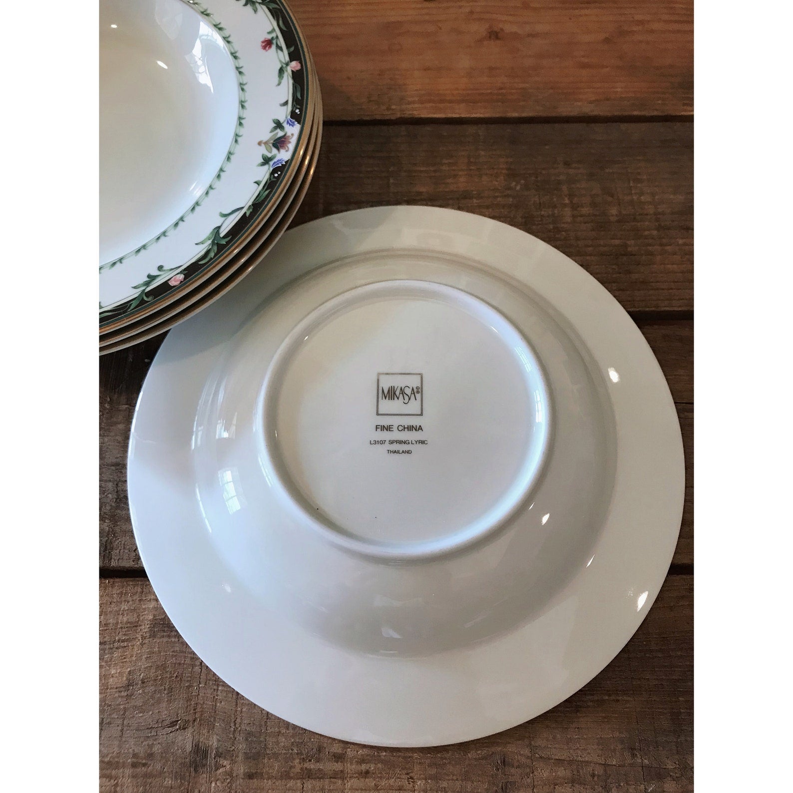 Vintage Mikasa Spring Lyric Rimmed Soup Bowl