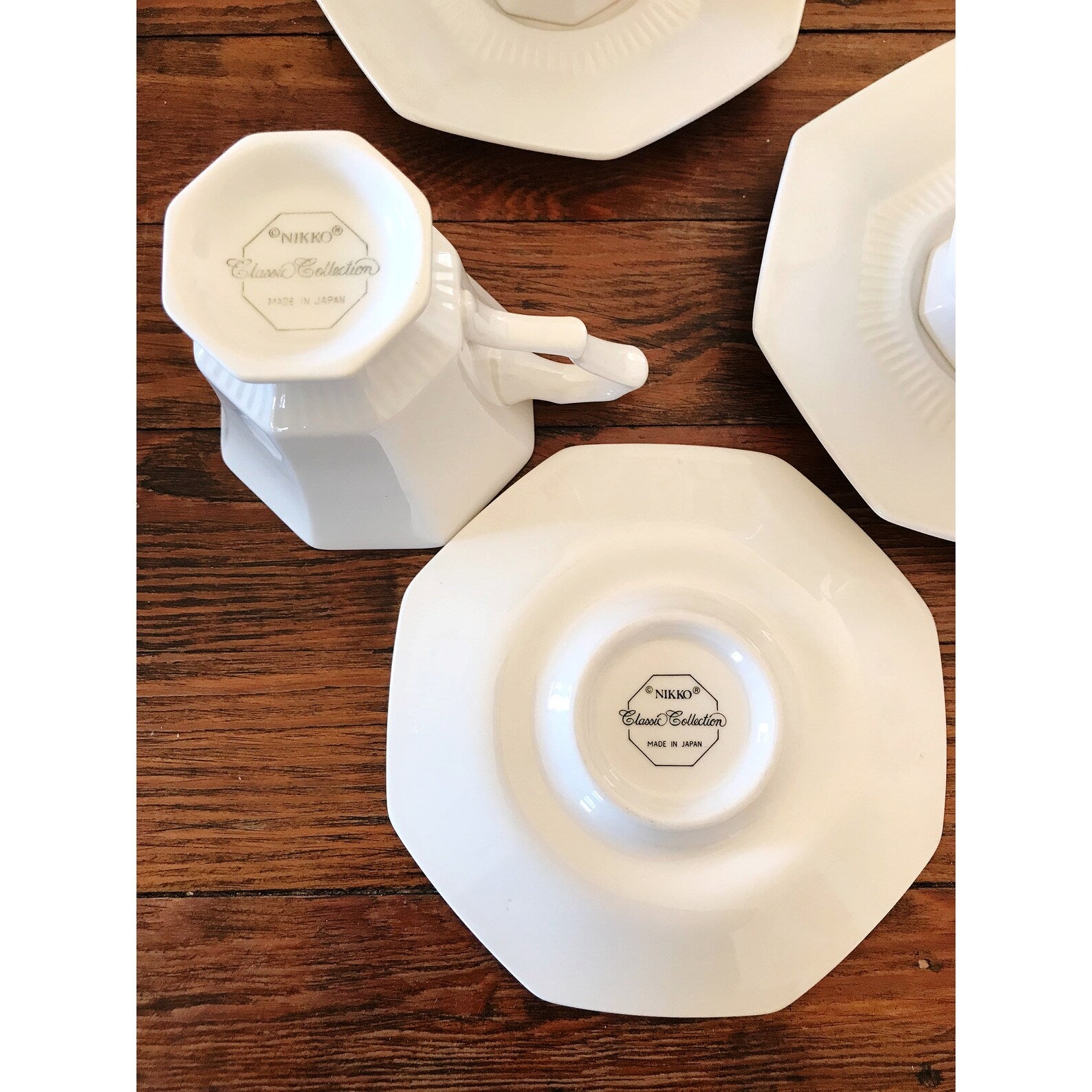 Vintage Independence Ironstone Flat Cup & Saucer Set