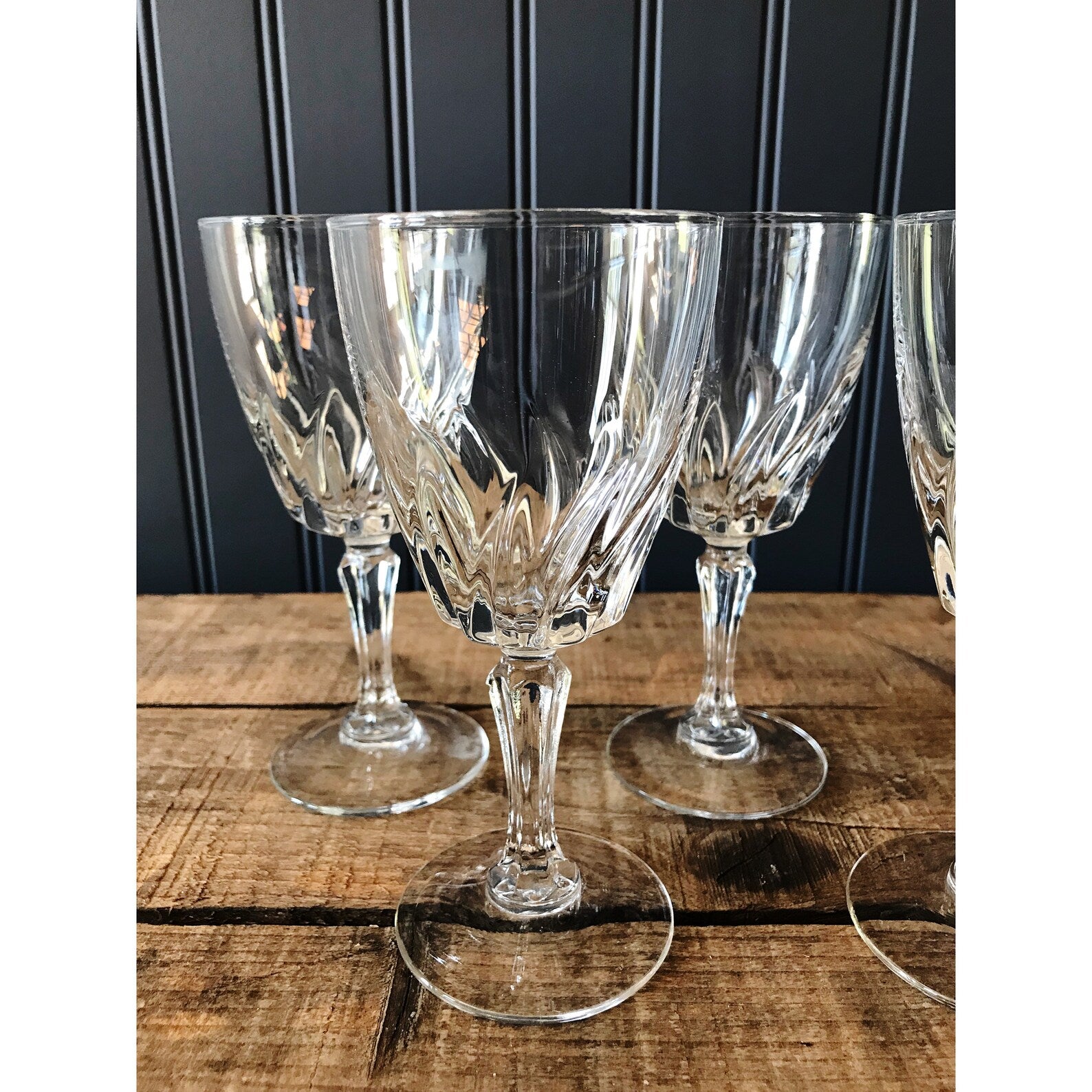 Vintage Set of 4 French Wine Glasses – feastvintage