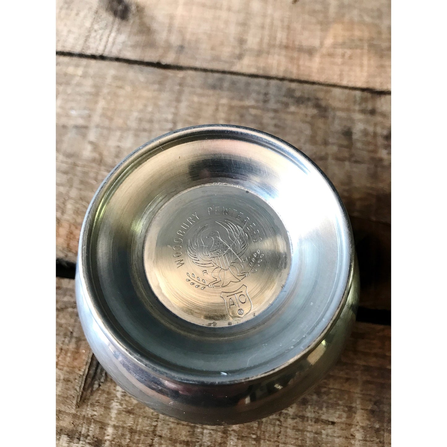 Rare Vintage Woodbury Pewter Open Sugar Bowl