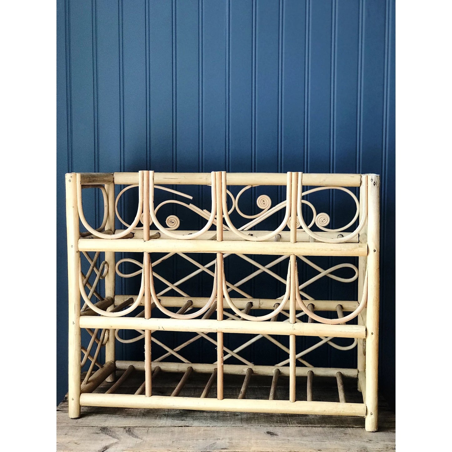 Vintage 12 Bottle Bamboo Wine Rack