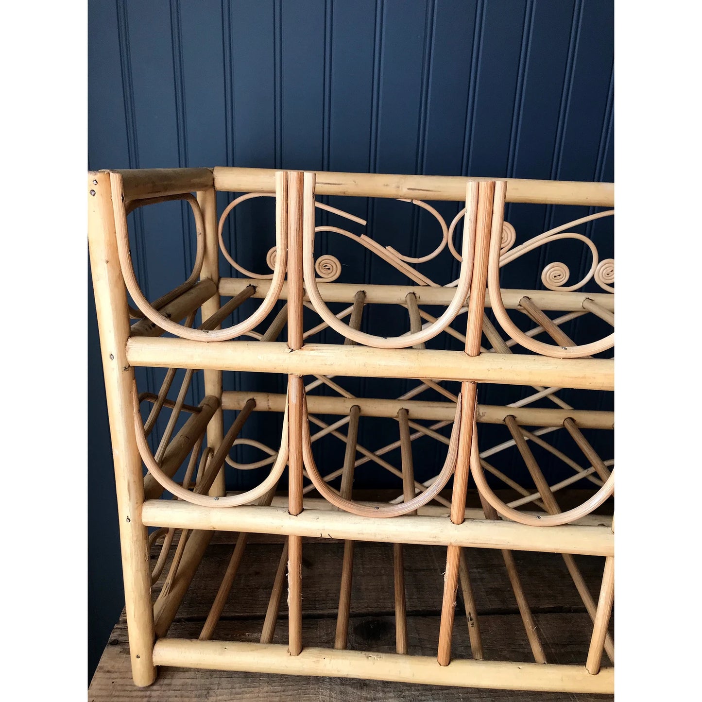 Vintage 12 Bottle Bamboo Wine Rack