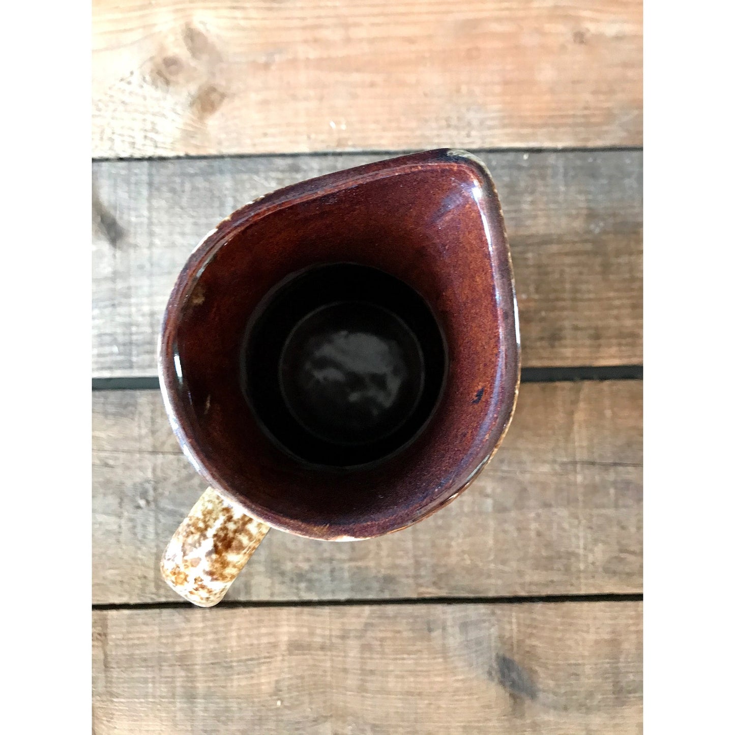 Roseville Brown Drip Pitcher