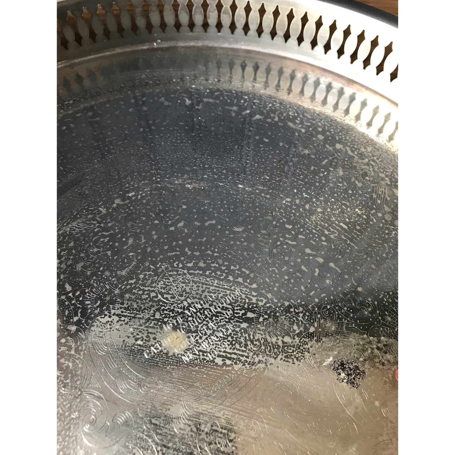 Royal Quality Silver Round Butler's Tray