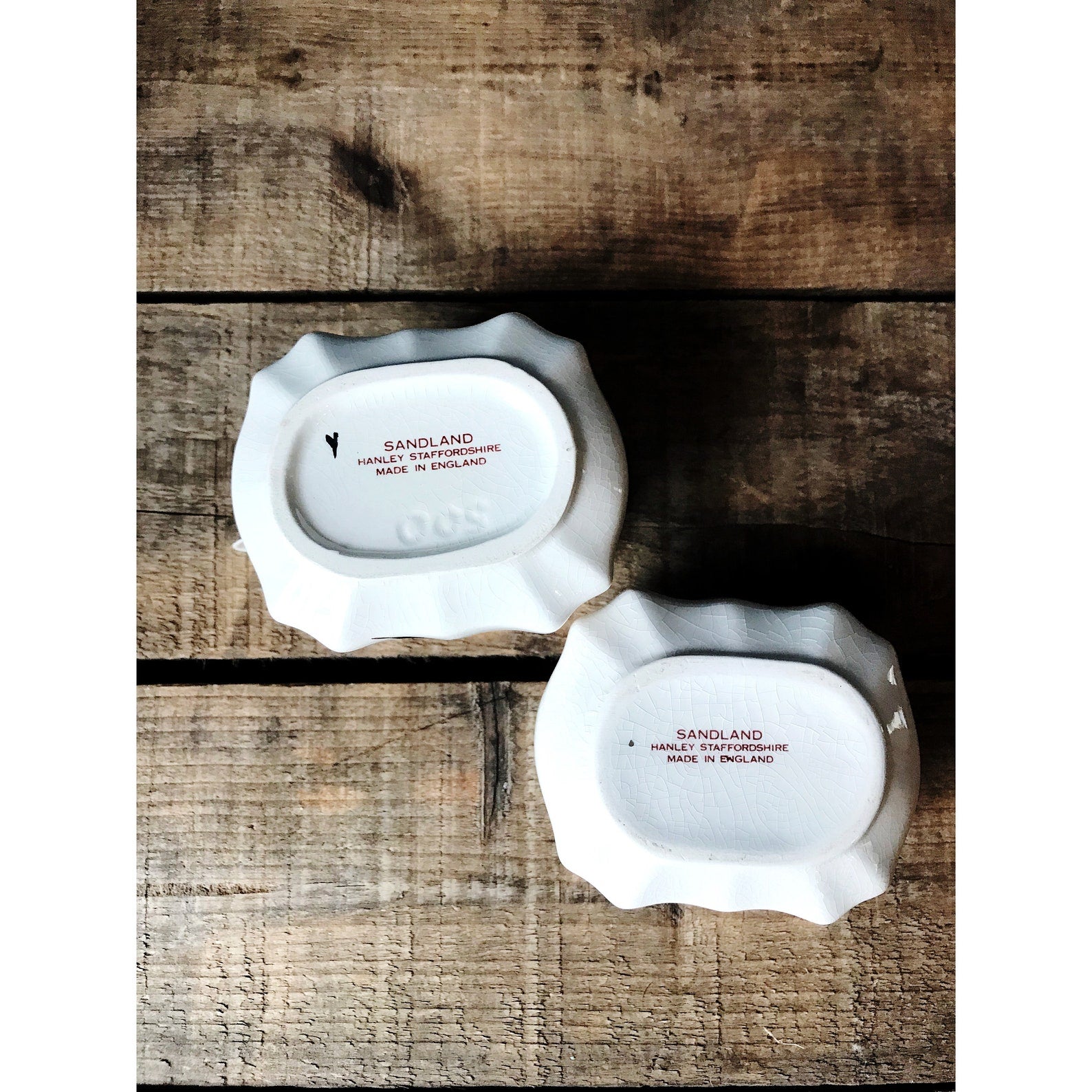 Sandland Hanley Staffordshire Sugar Bowl & Creamer Set