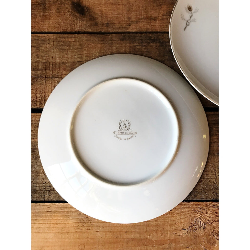 Vintage Sone China Japan Pinecone Salad Plates | Set of 4