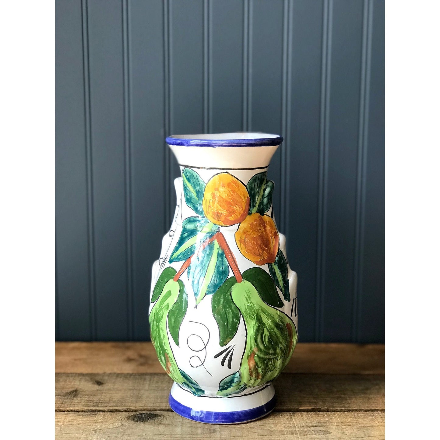 Vintage Hand Painted La Maceta Mexico Vase