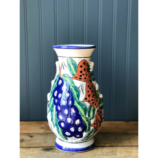 Vintage Hand Painted La Maceta Mexico Vase