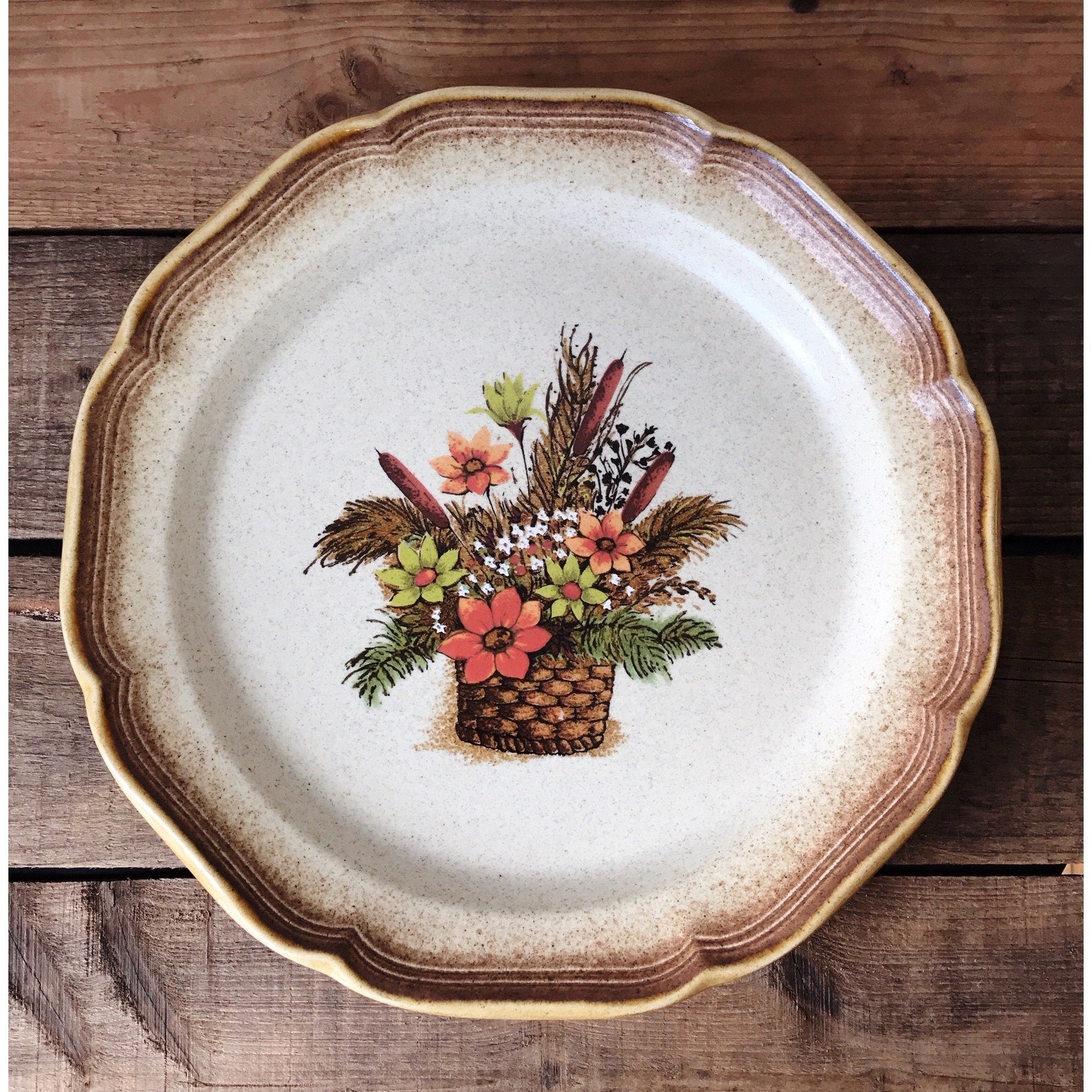 Vintage Mikasa Whole Wheat Autumn Song Dinner Plate