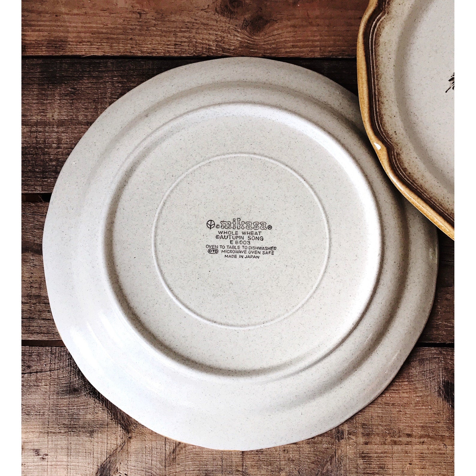Vintage Mikasa Whole Wheat Autumn Song Dinner Plate