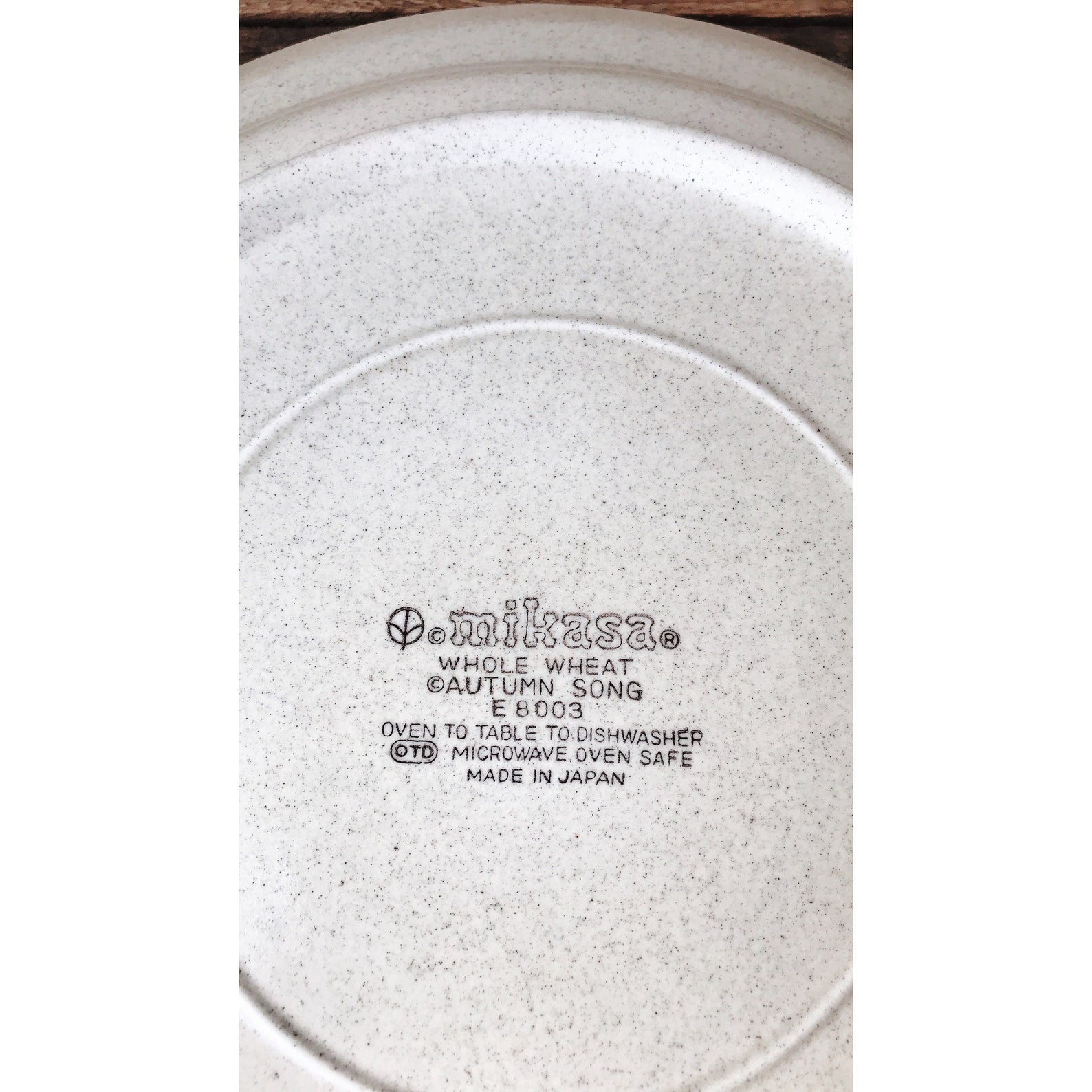 Vintage Mikasa Whole Wheat Autumn Song Dinner Plate